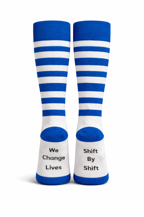 Ascend Scrubs Compression  Blue / White
